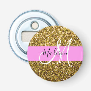 Décapsuleur Glam Pink and Gold Parties scintillant Sparkings N