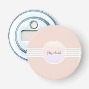 Décapsuleur Glam Retro Personnalisé Pastel Coral Rose et Opal