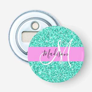 Décapsuleur Glam rose Turquoise Parties scintillant étincelles