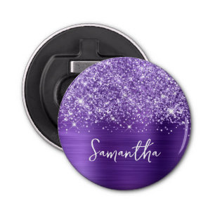 Décapsuleur Glittery Amethyst Purple Glam Nom