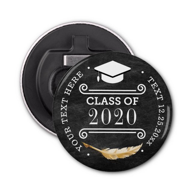 Décapsuleur Graduation Party Retro Chalkboard Personnalisé (Devant)