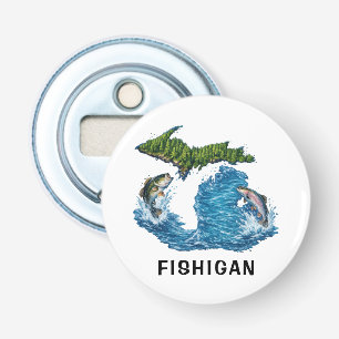 Décapsuleur Graphisme de l'État du Michigan avec Poisson