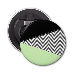 Décapsuleur Gray Zigzag, Gray Chevron, Zigzag Pattern, Mint