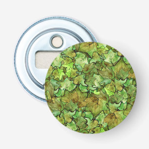 Décapsuleur Green English Ivy Nature Watercolor Motif