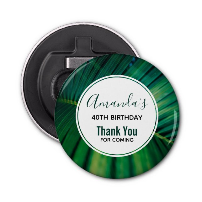 Décapsuleur Green Leaf Forêt tropicale Nature Photo Anniversai (Devant)