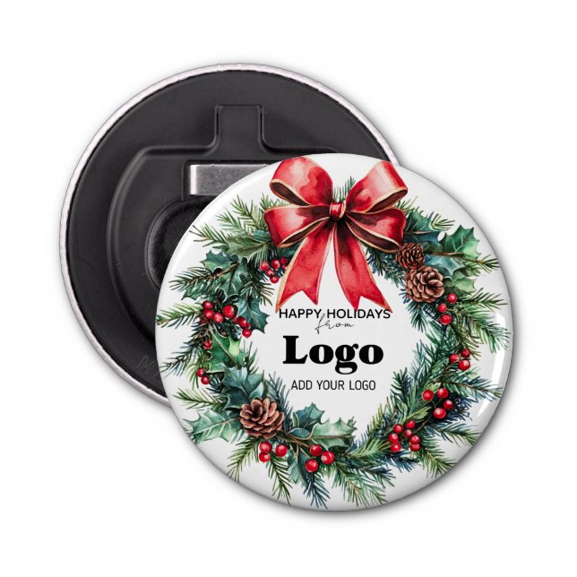 Décapsuleur Happy Holidays Custom Logo Bulk Gift Clients (Devant)