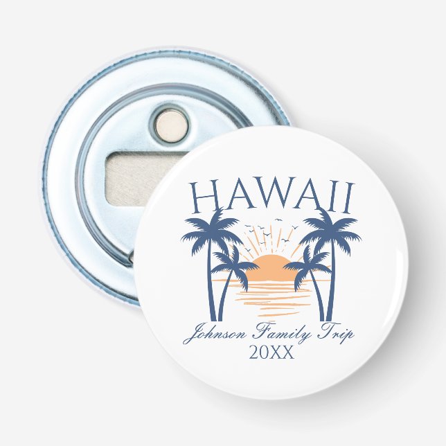 Décapsuleur Hawaii Family Trip Tropical Sunset Design (Devant)