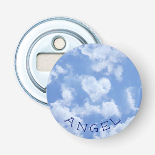 Décapsuleur Heart Cloud Ciel mignon Moderne Bleu Personnalisé 