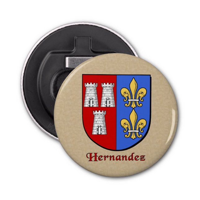 Décapsuleur Hernandez Heraldic Armoiries sur le parchemin Styl (Devant)