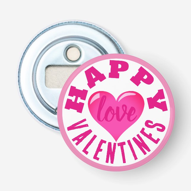 Décapsuleur Heureux Valentines amour (Devant)