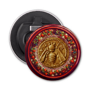 DÉCAPSULEUR HONEY BEE / ROUGE VERT FLORENTINE FLORALE COWN