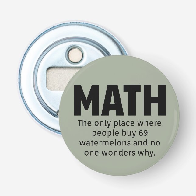 Décapsuleur Humour mathématique (Devant)