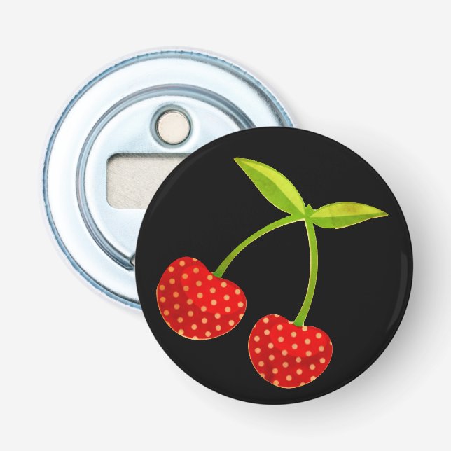 Décapsuleur Illustration de cerise vintage (Devant)