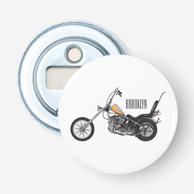 Décapsuleur Illustration de Chopper Motorcycle 1950 (Devant)
