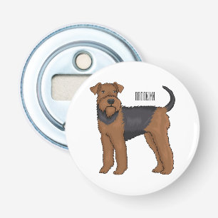 Décapsuleur illustration de dessin animé de chien terrier Aire