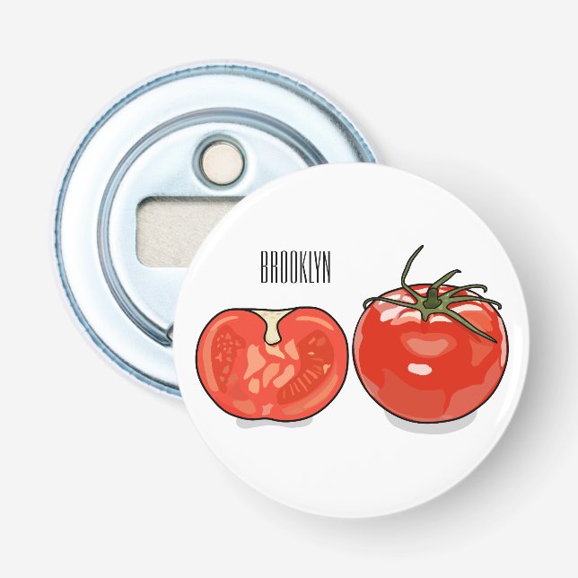 Décapsuleur Illustration de dessin sur la tomate (Devant)