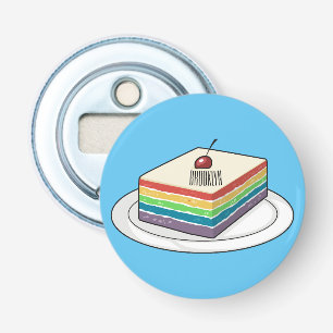 Décapsuleur Illustration de gâteau arc-en-ciel