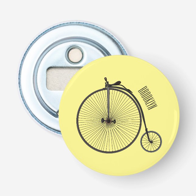 Décapsuleur Illustration de la bande dessinée de vélo à grande (Devant)