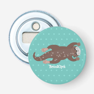Décapsuleur Illustration de plongée de loutre mignonne