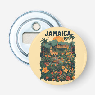 Décapsuleur Illustration de voyage à la Jamaïque de style vint