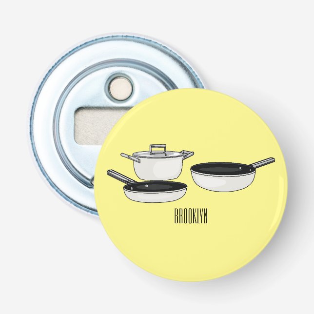 Décapsuleur Illustration des jeux de cuisine (Devant)