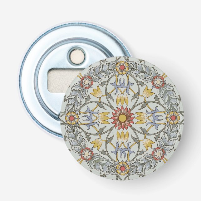 Décapsuleur Illustration du cercle floral William Morris (Devant)