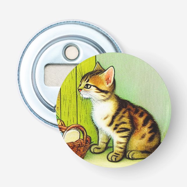 Décapsuleur Illustration vintage Tabby Cat (Devant)