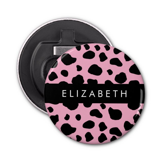 Décapsuleur Impression De Vache, Spots De Vache, Vache Rose, V (Devant)