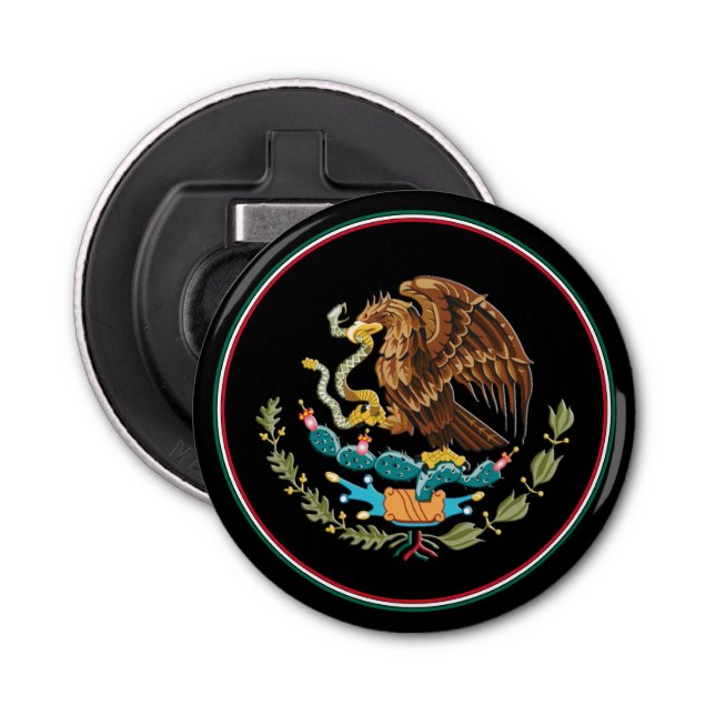 Décapsuleur Inaugurateur de bouteille de drapeau mexicain, Emb (Devant)