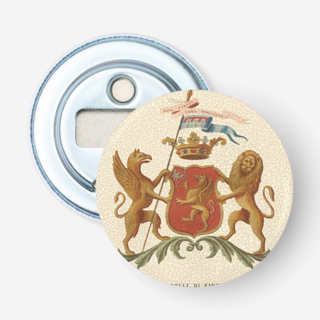 Décapsuleur Insigne héraldique avec Griffin et Lion (Devant)