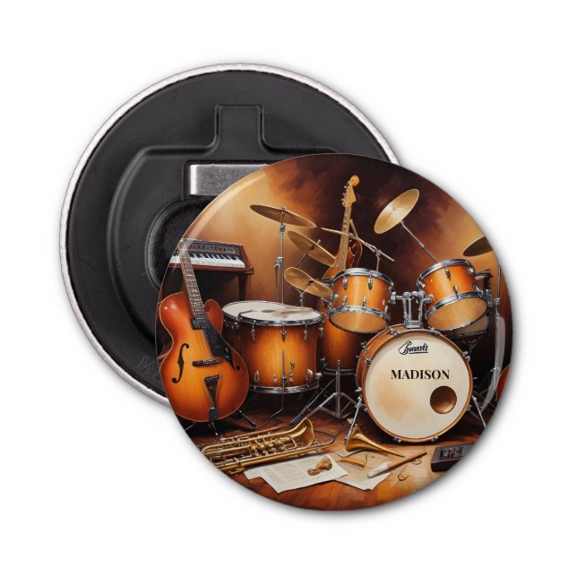 Décapsuleur Instruments de musique de nom personnalisé (Devant)