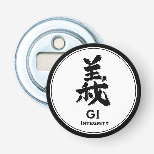 Décapsuleur intégrité GI bushido vertu samurai kanji tattoo