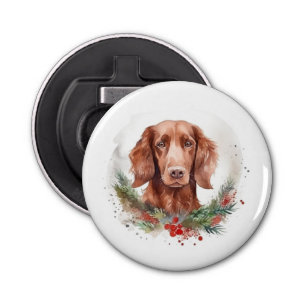 Décapsuleur Irlandais Red Setter Festive Wreath Pup