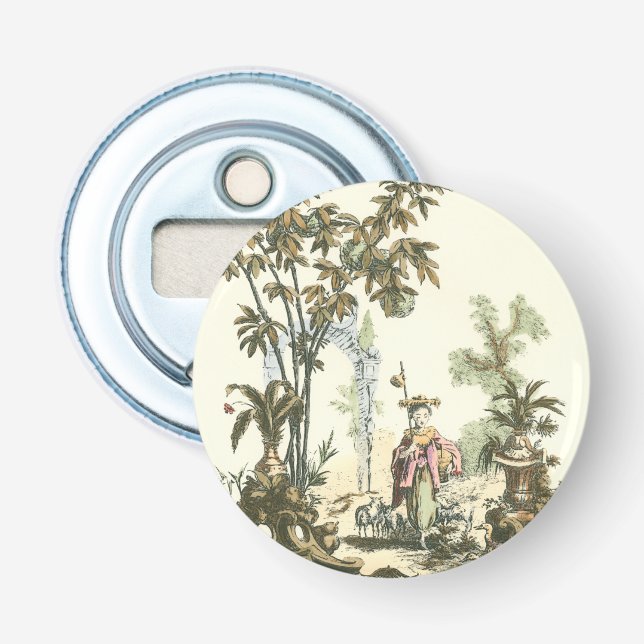 Décapsuleur Jardin asiatique avec femme et animaux (Devant)