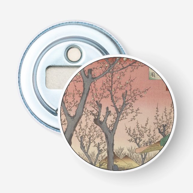 Décapsuleur Jardin de prune fleuri d'arbre japonais (Devant)