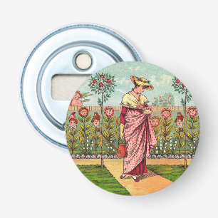 Décapsuleur Jardin Fleurir Femme Art Antique