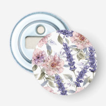 Jardin floral aquarelle pivoine lavande 