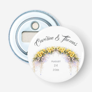 Décapsuleur Jaune Canari Freesia Florale Romantique Mariage