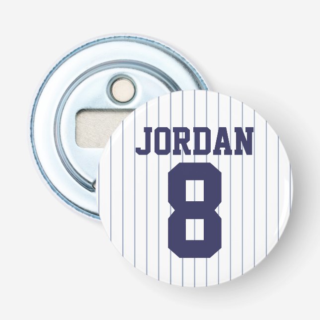 Décapsuleur Jersey de baseball avec nom et numéro personnalisé (Devant)