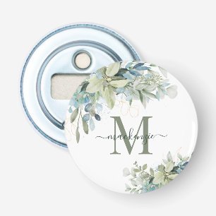 Décapsuleur Joli Eucalyptus Botanique Monogramme Floral