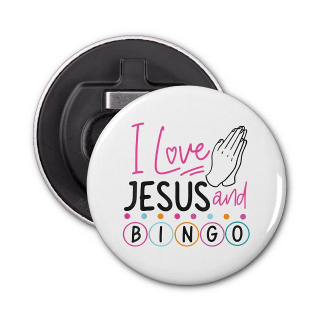 Décapsuleur Joueur de Bingo Jésus Foi Chrétien J'aime Jésus Un (Devant)