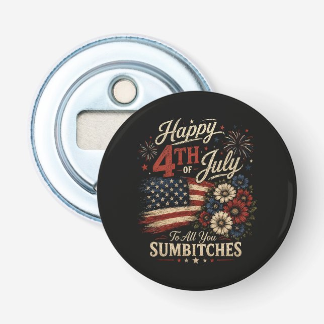 Décapsuleur Joyeux 4 juillet (Devant)