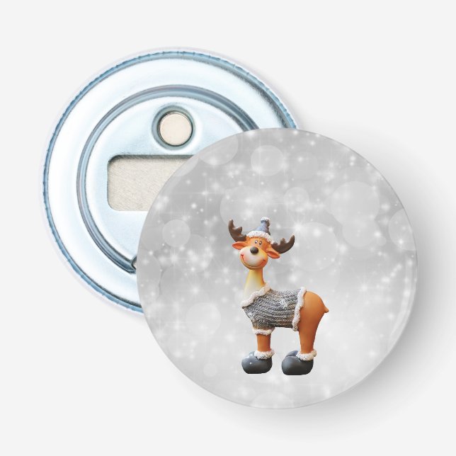 Décapsuleur Joyeux Christmoose portant un casquette (Devant)