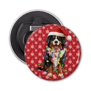 Décapsuleur Joyeux Noël Bernese Mountain Dog Santa Hat