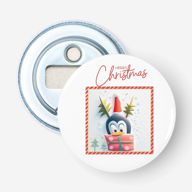Décapsuleur Joyeux pingouin de Noël (Devant)
