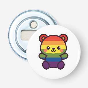 Décapsuleur Kawaii Rainbow Teddy - Un joli jeu LGBTQ+ Pride