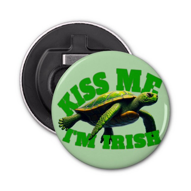 Décapsuleur Kiss Me I'm Irish - Green Turtle (Devant)