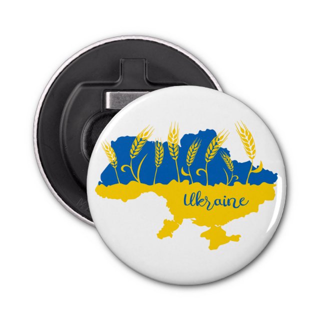 Décapsuleur La typographie ukrainienne et l'oreille au blé sur (Devant)