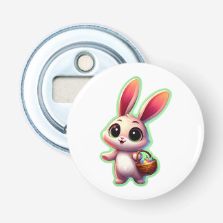 Décapsuleur Lapin de Pâques aquarelle joyeux