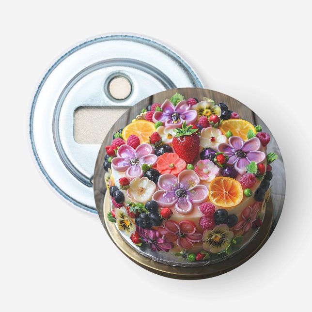 Décapsuleur Le fondant aux fleurs colorées (Devant)